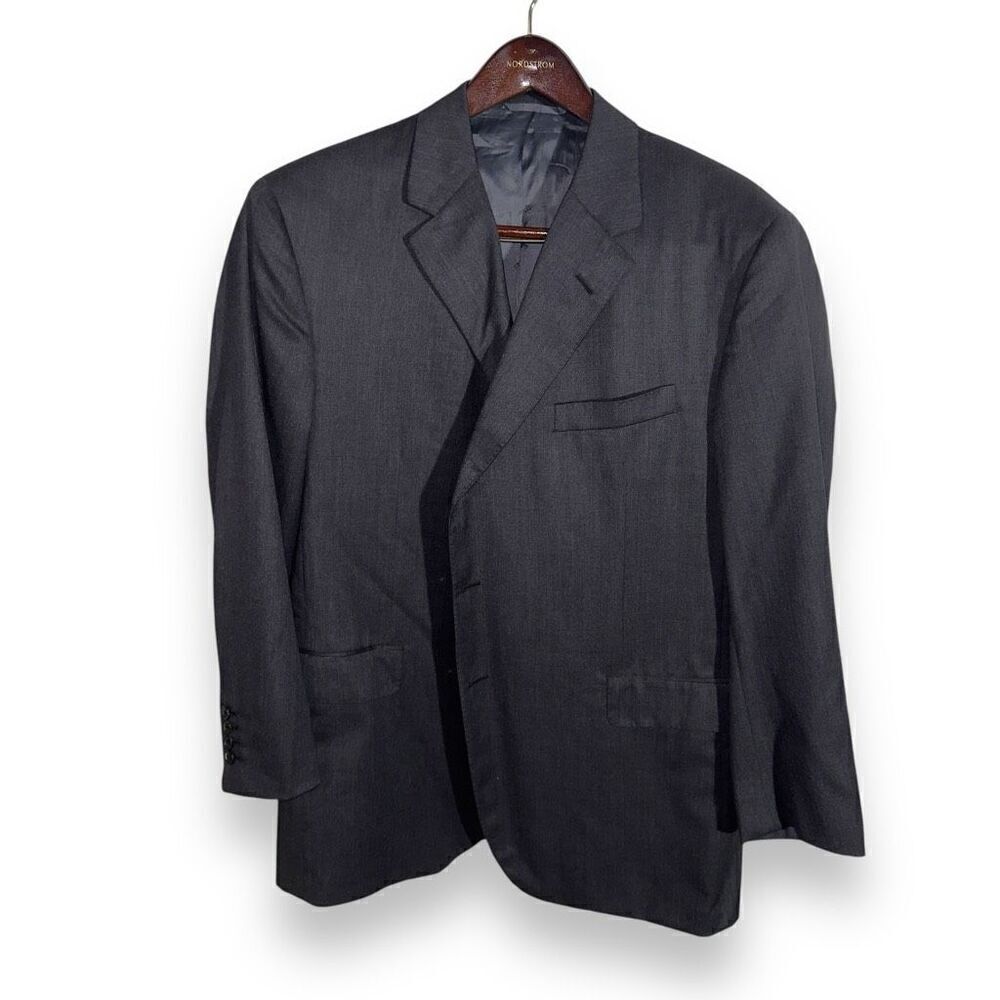 Gray Oxxford Clothes Bespoke 3 Roll 2 Suit Jacket Size 46R